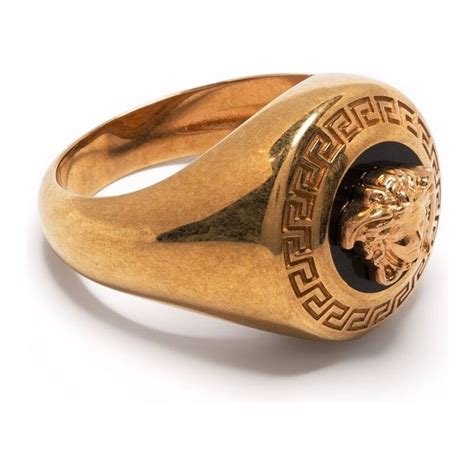 anello medusa e greca versace oro